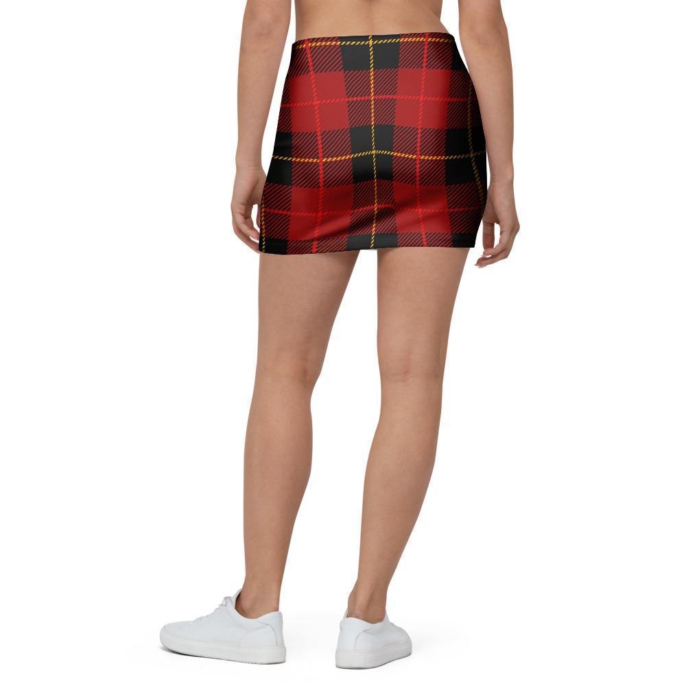 Black And Red Plaid Tartan Mini Skirt-grizzshop