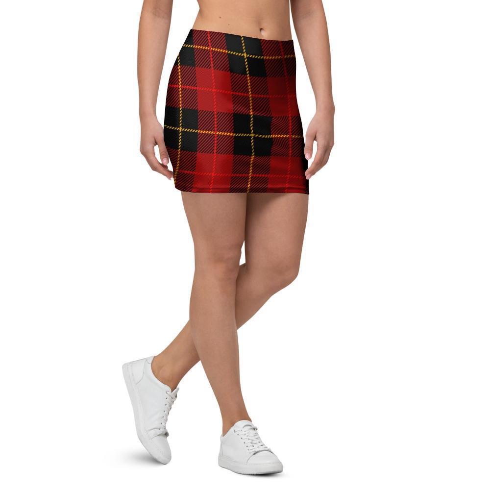 Black And Red Plaid Tartan Mini Skirt-grizzshop