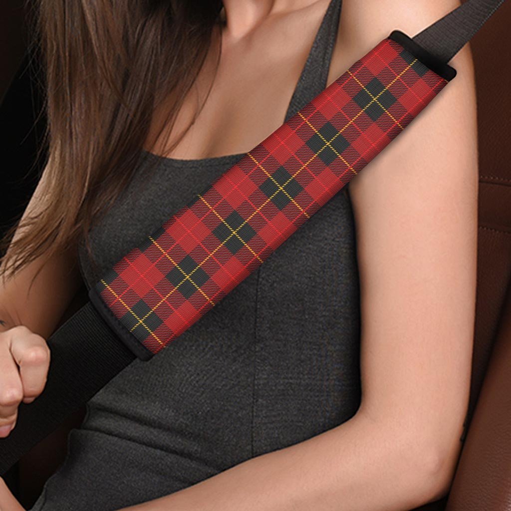 Black And Red Plaid Tartan Seat Belt Cover-grizzshop