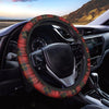 Black And Red Plaid Tartan Steering Wheel Cover-grizzshop