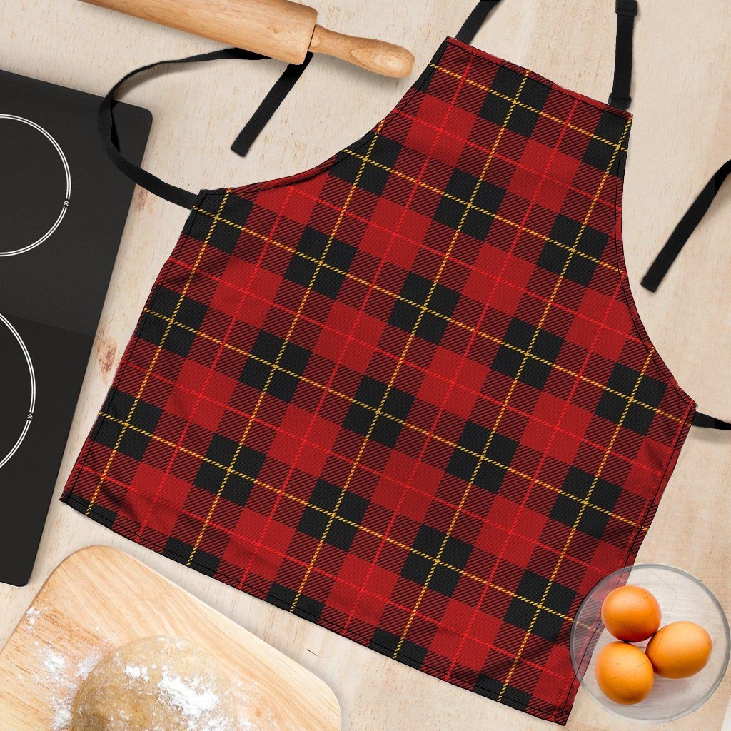 Black And Red Plaid Tartan Women's Apron-grizzshop