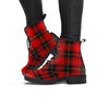 Black And Red Plaid Tartan Women's Boots-grizzshop