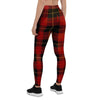 Black And Red Plaid Tartan Women's Leggings-grizzshop