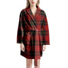 Black And Red Plaid Tartan Women's Robe-grizzshop