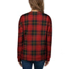 Black And Red Plaid Tartan Women's Sweatshirt-grizzshop