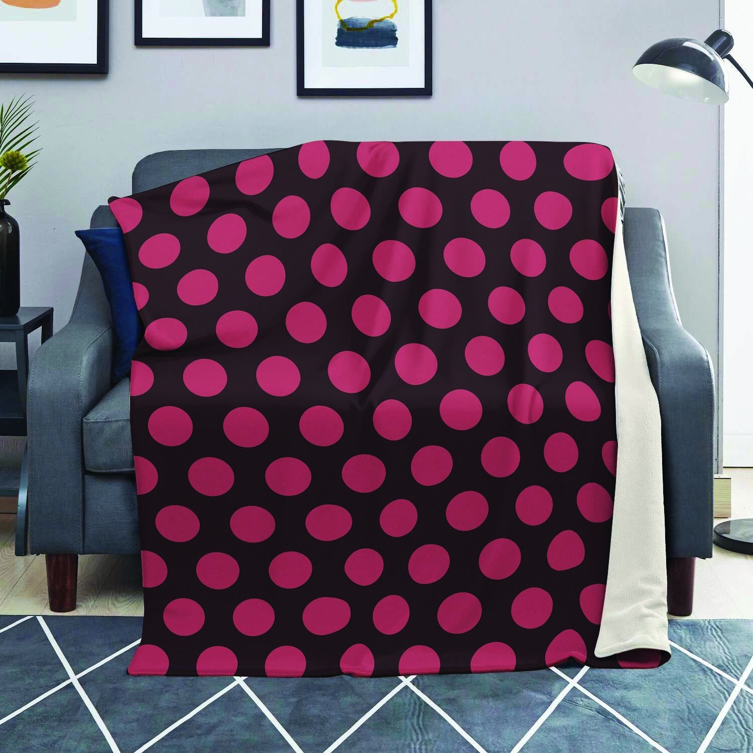 Black And Red Polka Dot Blanket-grizzshop