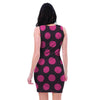 Black And Red Polka Dot Bodycon Dress-grizzshop