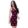 Black And Red Polka Dot Bodycon Dress-grizzshop