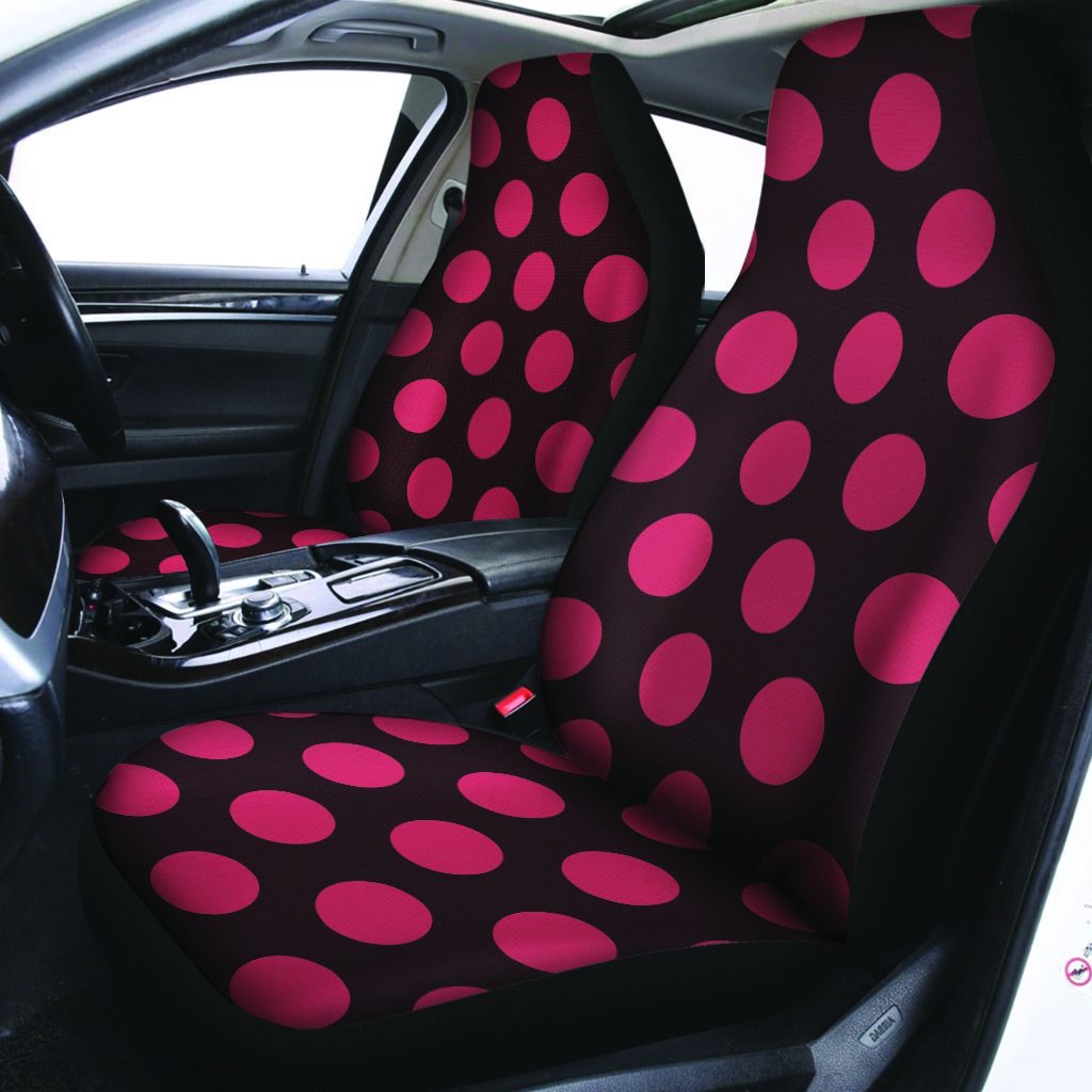 Black And Red Polka Dot Car Seat Covers-grizzshop