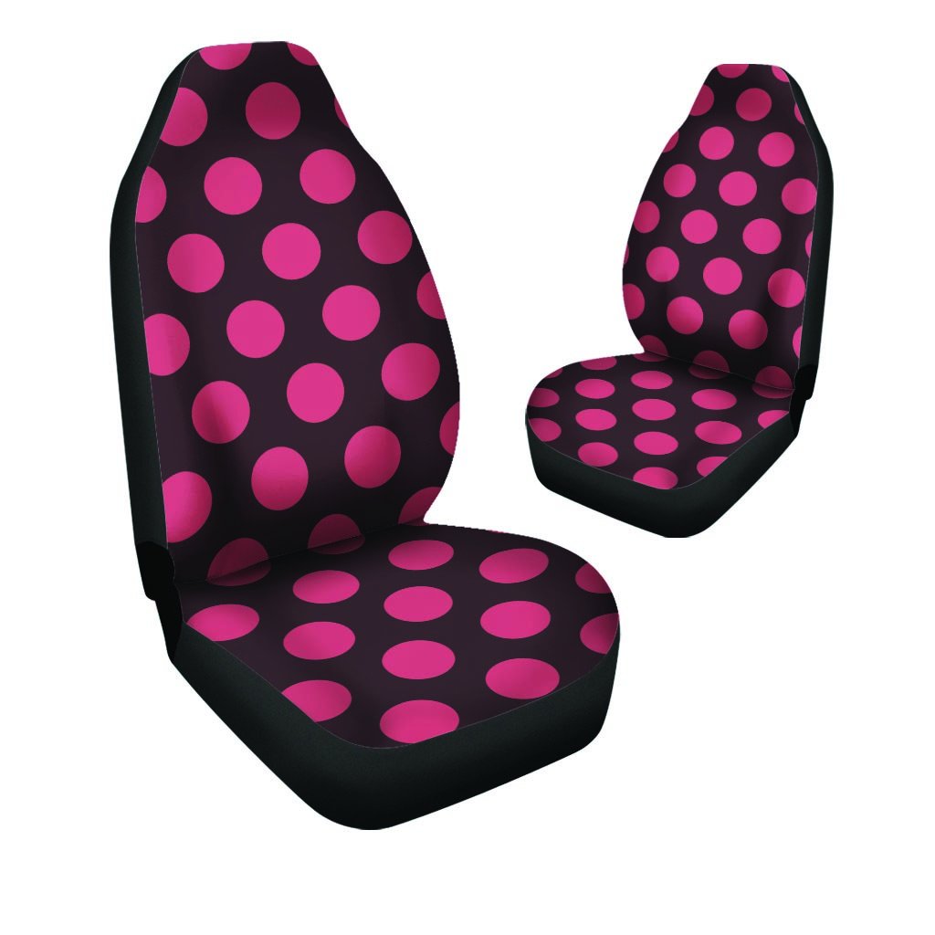 Black And Red Polka Dot Car Seat Covers-grizzshop