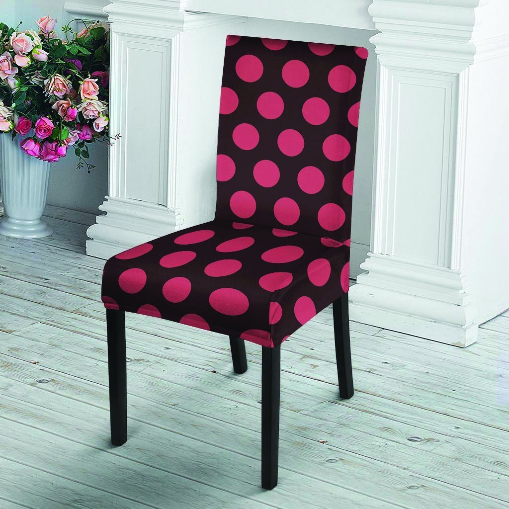 Black And Red Polka Dot Chair Cover-grizzshop