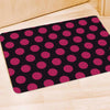 Black And Red Polka Dot Door Mat-grizzshop