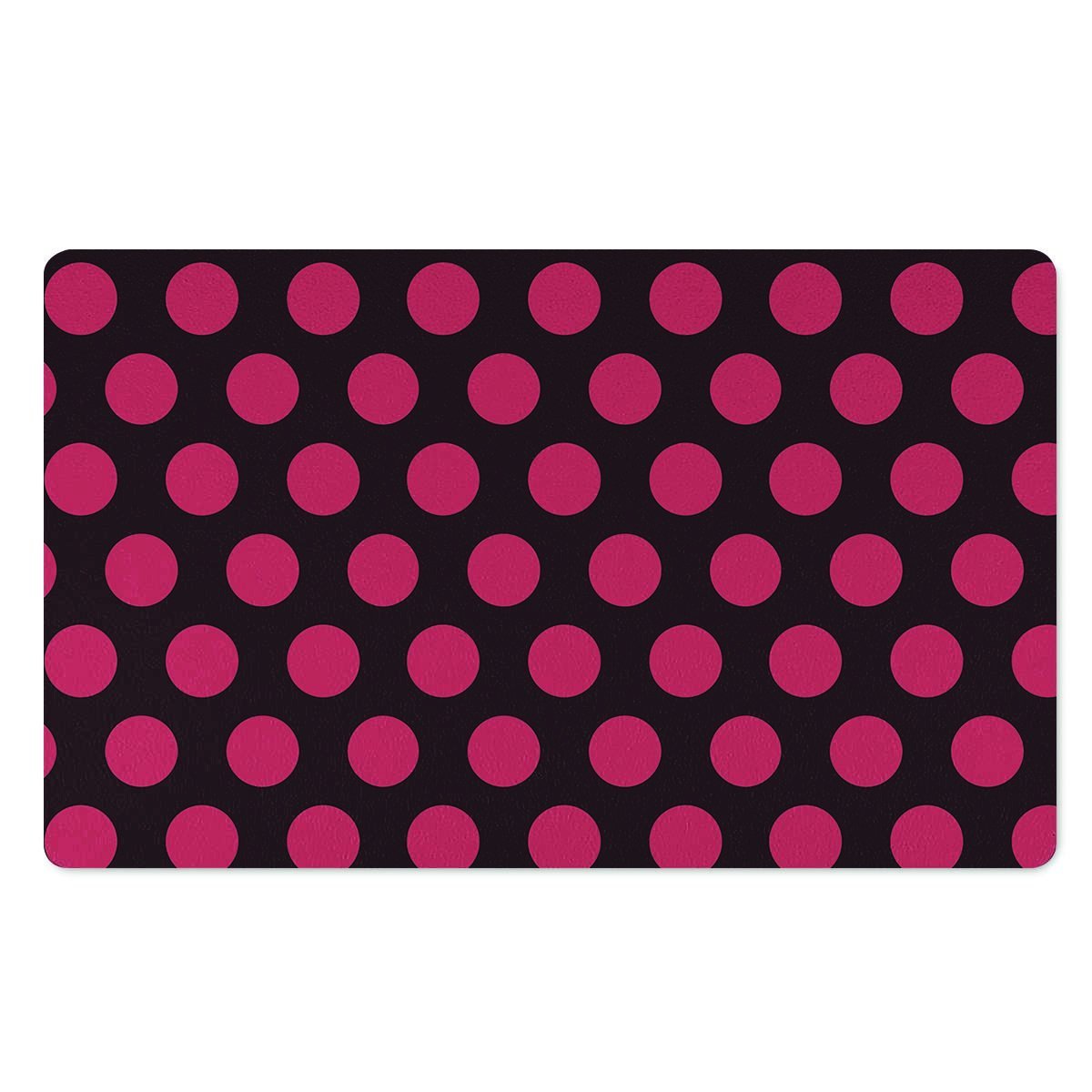 Black And Red Polka Dot Door Mat-grizzshop