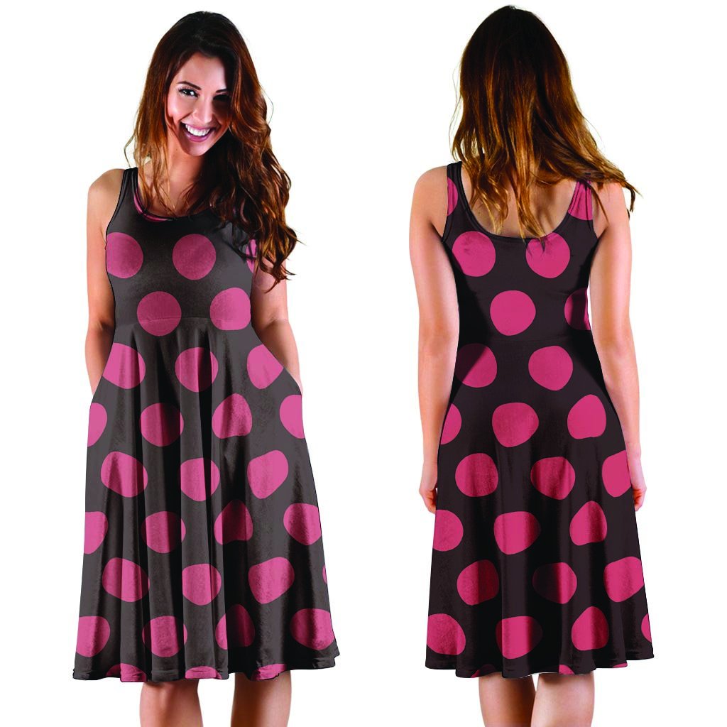 Black And Red Polka Dot Dress-grizzshop