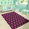 Black And Red Polka Dot Floor Mat-grizzshop