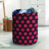 Black And Red Polka Dot Laundry Basket-grizzshop