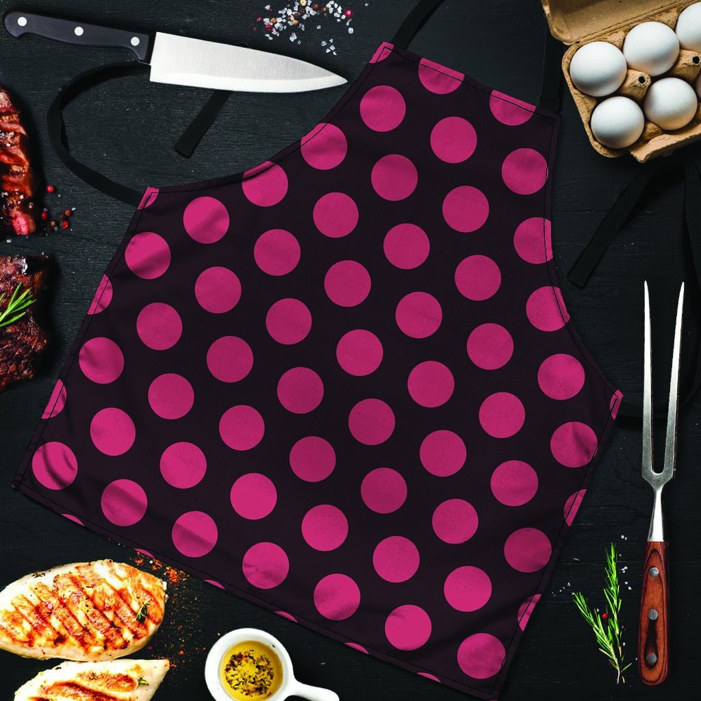 Black And Red Polka Dot Men's Apron-grizzshop