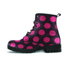 Black And Red Polka Dot Men's Boots-grizzshop