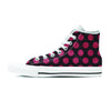 Black And Red Polka Dot Men's High Top Shoes-grizzshop