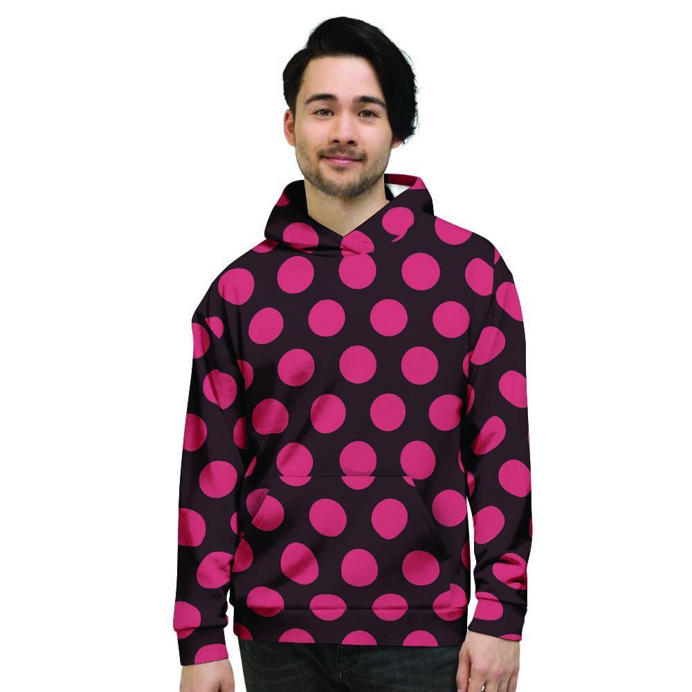 Black And Red Polka Dot Men's Hoodie-grizzshop