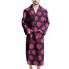 Black And Red Polka Dot Men's Robe-grizzshop