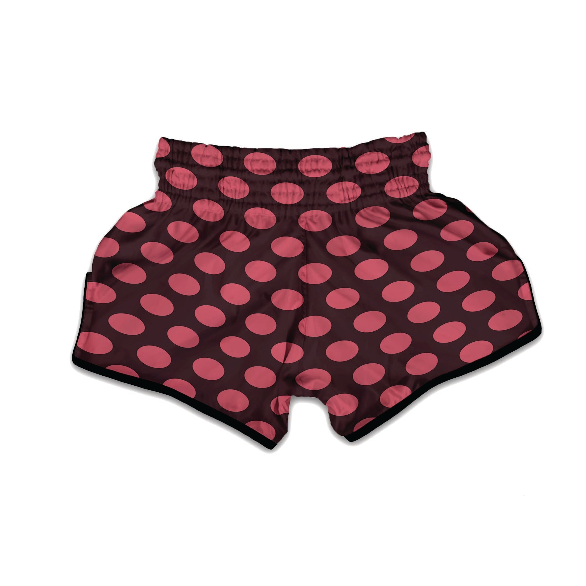 Black And Red Polka Dot Muay Thai Boxing Shorts-grizzshop