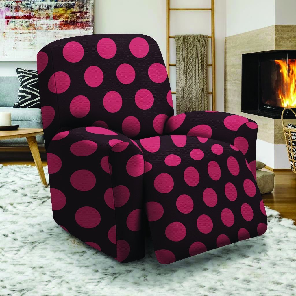 Black And Red Polka Dot Recliner Cover-grizzshop