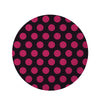 Black And Red Polka Dot Round Rug-grizzshop