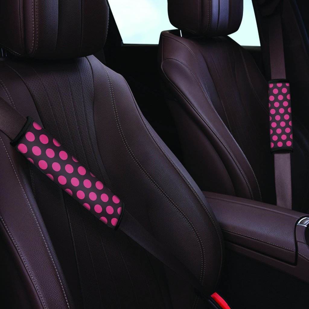 Black And Red Polka Dot Seat Belt Cover-grizzshop