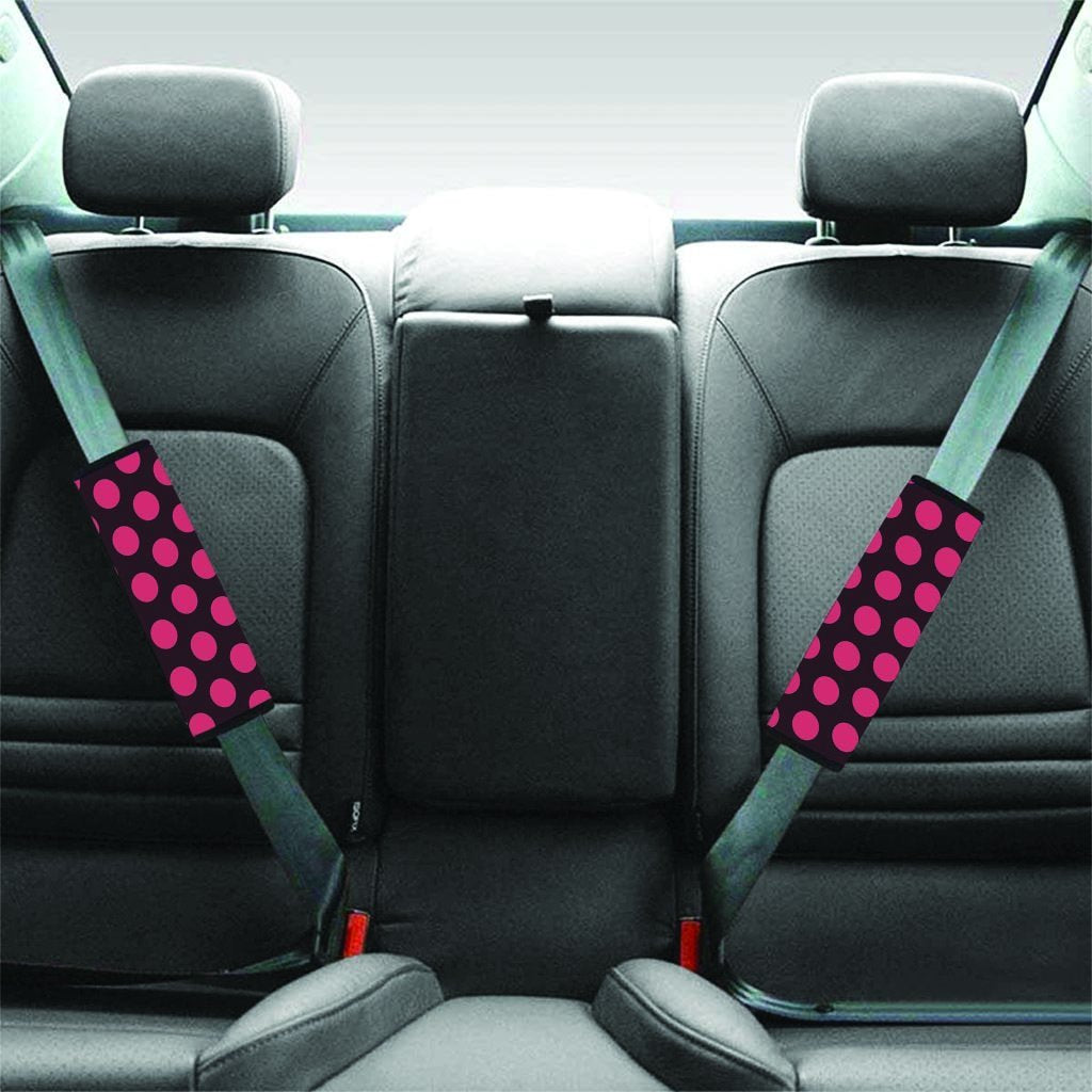 Black And Red Polka Dot Seat Belt Cover-grizzshop