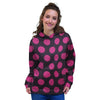 Black And Red Polka Dot Women's Hoodie-grizzshop