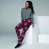 Black And Red Polka Dot Women's Joggers-grizzshop