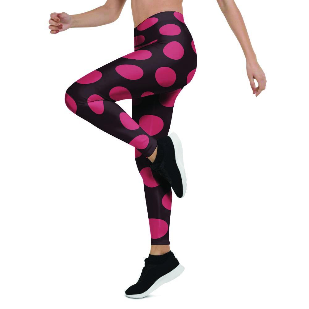 Black And Red Polka Dot Women's Leggings-grizzshop