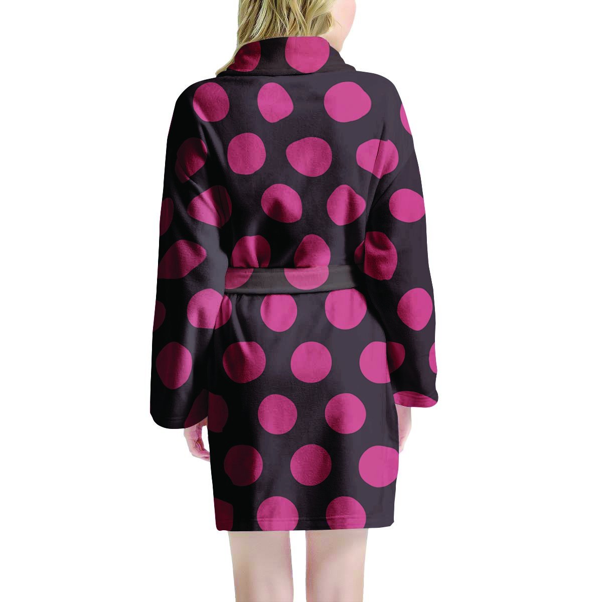 Black And Red Polka Dot Women's Robe-grizzshop