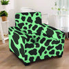 Black And Teal Cow Print Armchair Cover-grizzshop