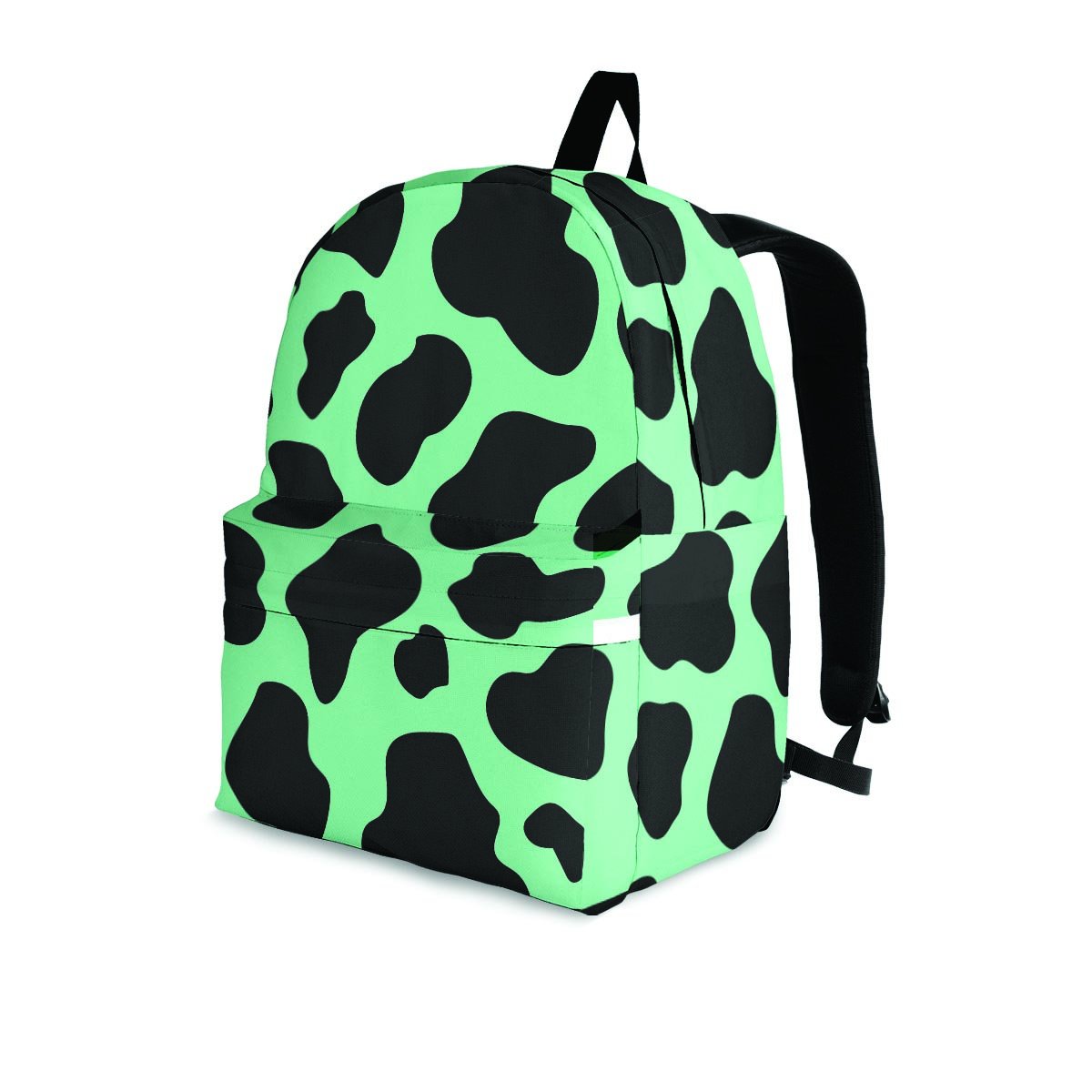 Black And Teal Cow Print Backpack-grizzshop