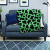 Black And Teal Cow Print Blanket-grizzshop