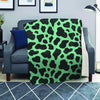 Black And Teal Cow Print Blanket-grizzshop