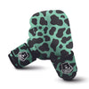 Black And Teal Cow Print Boxing Gloves-grizzshop