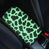 Black And Teal Cow Print Car Console Cover-grizzshop