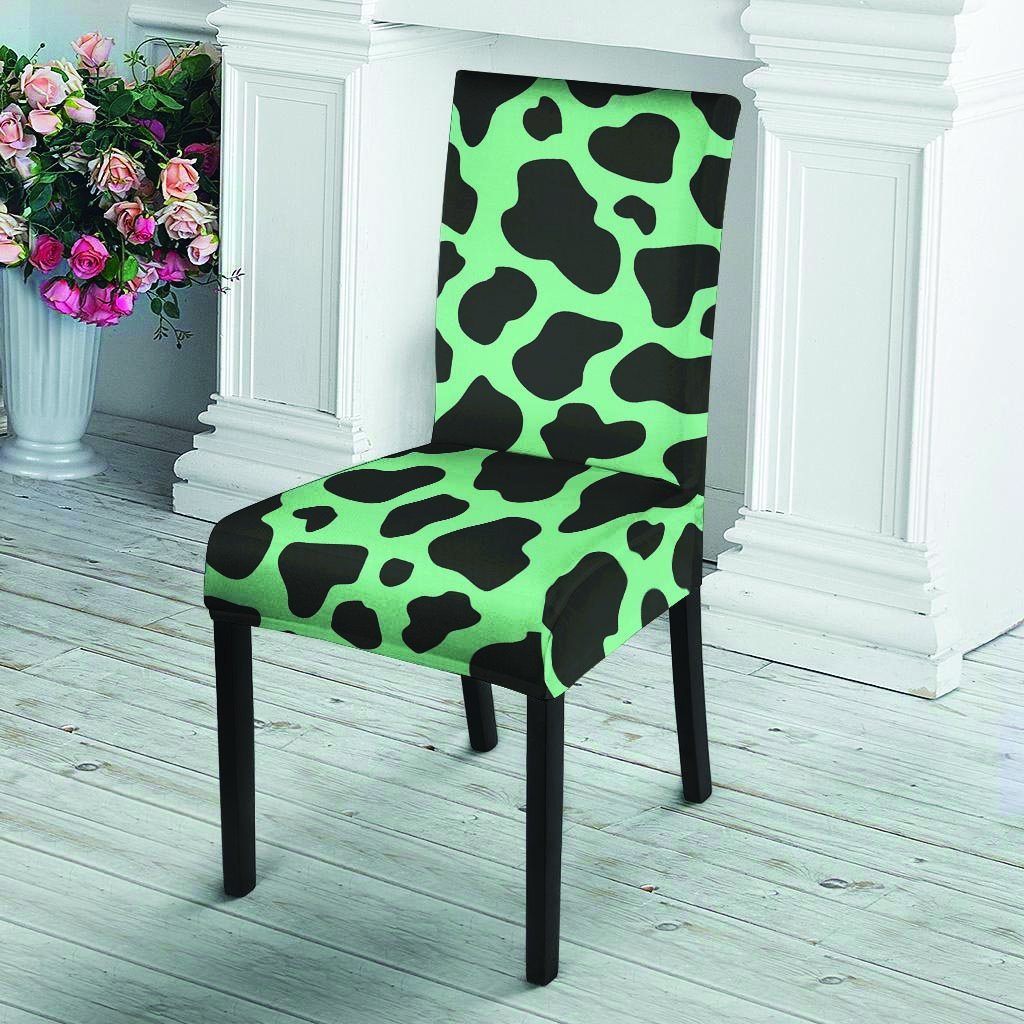 Black And Teal Cow Print Chair Cover-grizzshop