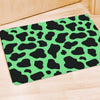 Black And Teal Cow Print Door Mat-grizzshop