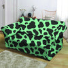 Black And Teal Cow Print Loveseat Cover-grizzshop