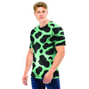 Black And Teal Cow Print Men T Shirt-grizzshop