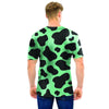 Black And Teal Cow Print Men T Shirt-grizzshop