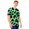 Black And Teal Cow Print Men T Shirt-grizzshop