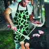 Black And Teal Cow Print Men's Apron-grizzshop