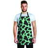 Black And Teal Cow Print Men's Apron-grizzshop