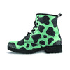 Black And Teal Cow Print Men's Boots-grizzshop