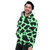 Black And Teal Cow Print Men's Hoodie-grizzshop